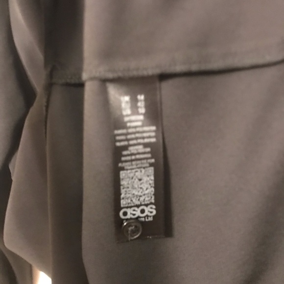 NWT sz 10 black ASOS button down shirt - Picture 8 of 9